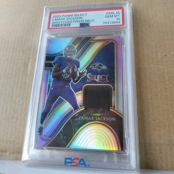 🏈🏆Lamar Jackson "Player-Worn Materials Black Patch - 35/99 Insert" Slab🏆🏈 - Picture 4 of 8